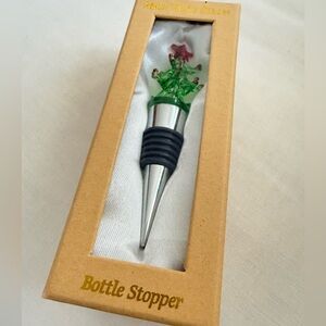 New Ashley Nicole Designs wine bottle stopper glass Christmas tree
